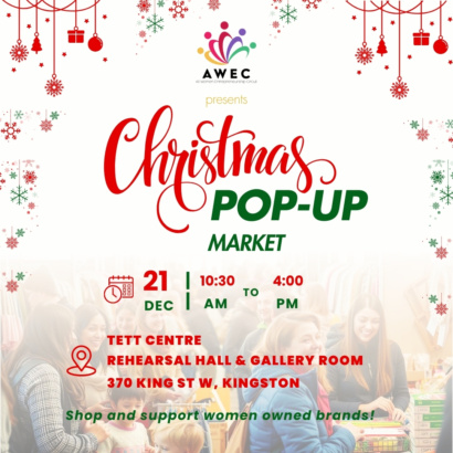 AWEC Christmas Pop Up Market poster